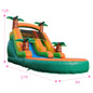 Inflatable pool Summer Outdoor Air Bounce Water Amusement Play Equipment, Double Slide Bubble Ball