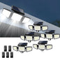 Outdoor Waterproof Solar Light with Motion Sensor 3-Head Security Light for Porches Garages Yard Entrances