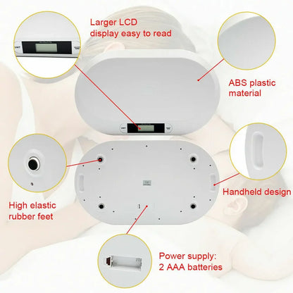 Digital Baby, Kitchen & Pet Scale Tare Function Accurate Measurement for Weighing.