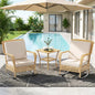 Outdoor Rocking Chair, 3 Pieces Wicker Rocking Bistro Set with Rattan Table.