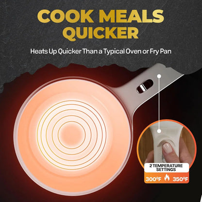 2.5L Electric Hot Pot with Lid & Steamer, Ceramic Cooker- Adjustable Temp 2025 Model