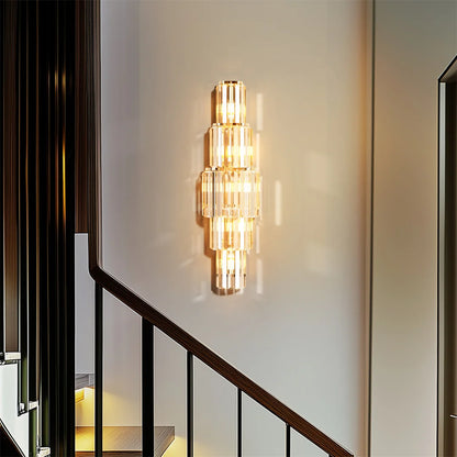 Modern Crystal Wall Lamp 3-Layer Wall Crystal Sconce Light, Led Corn Lights.