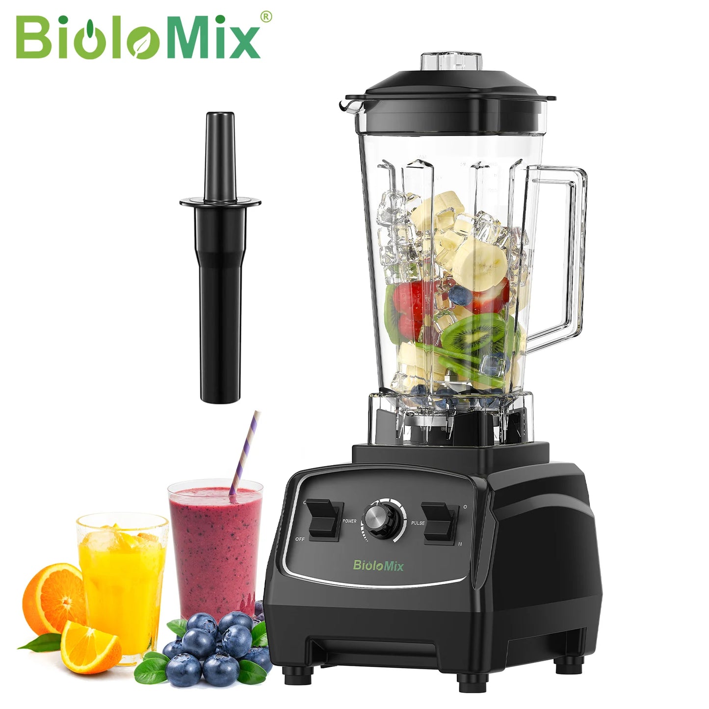 BPA Free 3HP 2200W Heavy Duty Commercial Grade Blender, Food Processor, Smoothie and Fruit Blender
