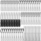 72 Pcs Stainless Steel Silverware Set for 12 with Steak Knives, Dishwasher Safe.