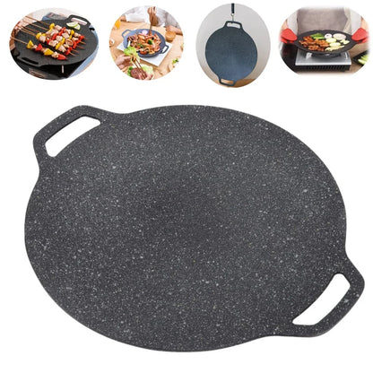 28-34CM Outdoor BBQ Grill Pan, Non-Stick Stovetop Baking Tray, Roasting Grill Plate.