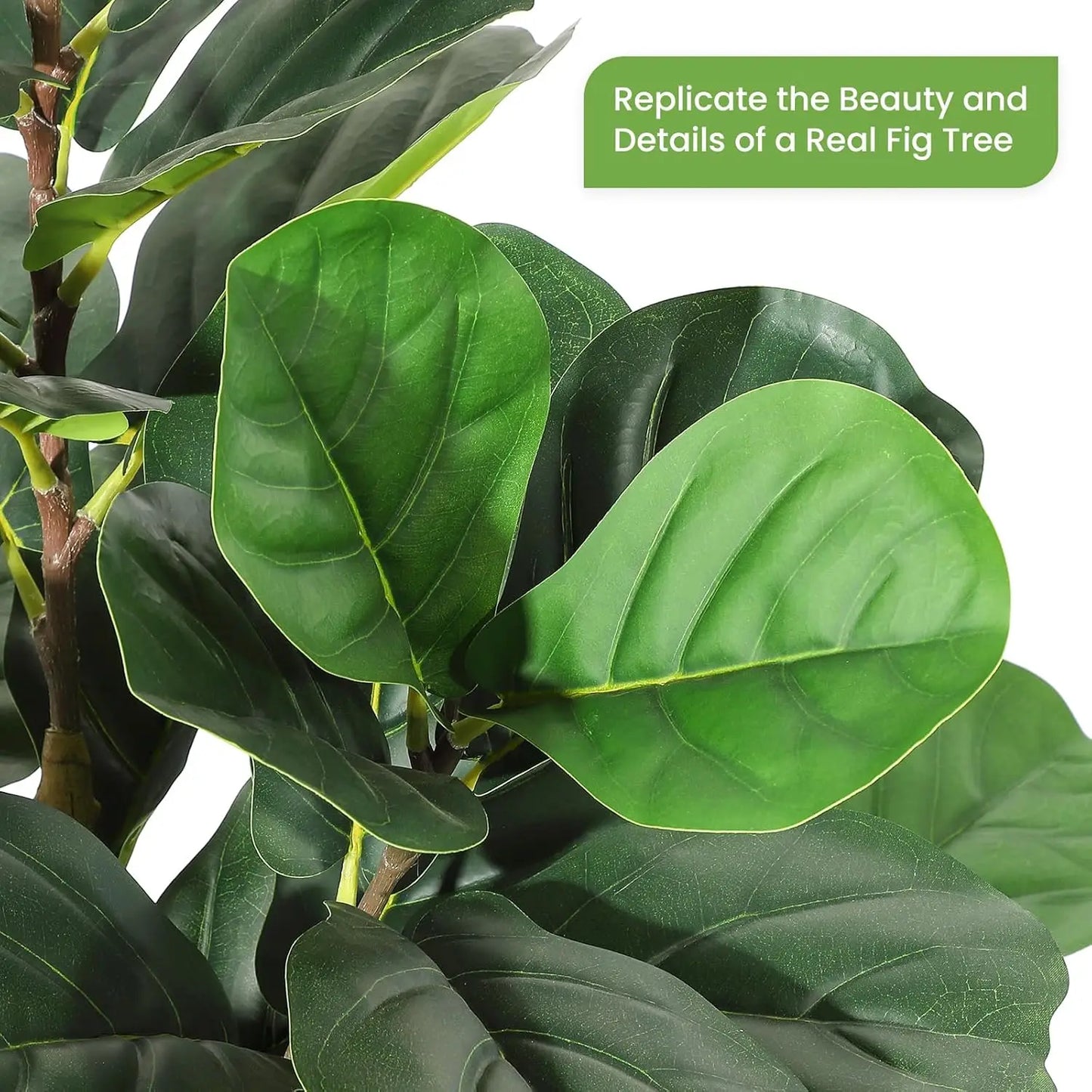 5/6/7 FT Artificial Fiddle Leaf Fig Tree with Pot Faux with Artificial Plants for Home