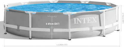 10ft x 30in Above Ground Swimming Pool Set with Filter Pump, Puncture and Rust Resistant.