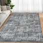 Large Vintage Washable Area Rug for Living Room Floral Print Carpet, Low Pile Foldable.