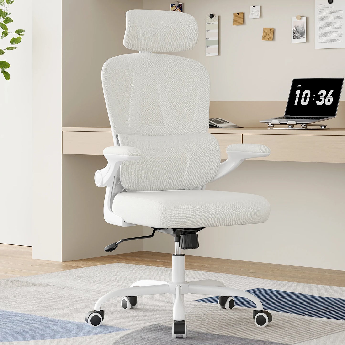 Ergonomic Office Chair, Desk Chair with Headrest and Lumbar Support, High Back Swivel Home Office.