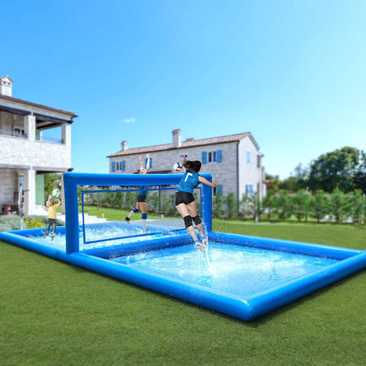 33ft Inflatable Volleyball Court Outdoor Water Pool for Sports Game, children's playground.
