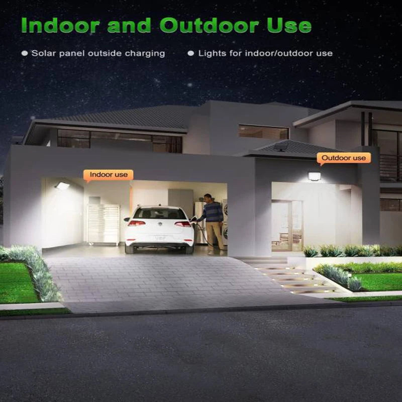 Solar Outdoor Lights - LED Motion Sensor Light with Remote Waterproof Security Flood Light for Garage, etc.