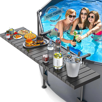Outdoor Hot Tubs Pool Bar for Above Ground Pool Heavy Duty Pool Side Bar Swim Up Bar Aluminum