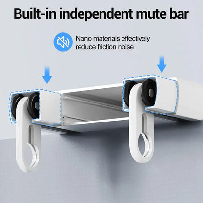 Double Row Curtain Track Ceiling Mounted, Silent Heavy Duty Curtain Track System, Sliding Rails.