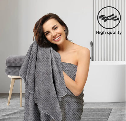 Bath Towel Set Pack of 2, Microfiber Ultra Soft Highly Absorbent Bath Towel, Lightweight and Quick Drying.