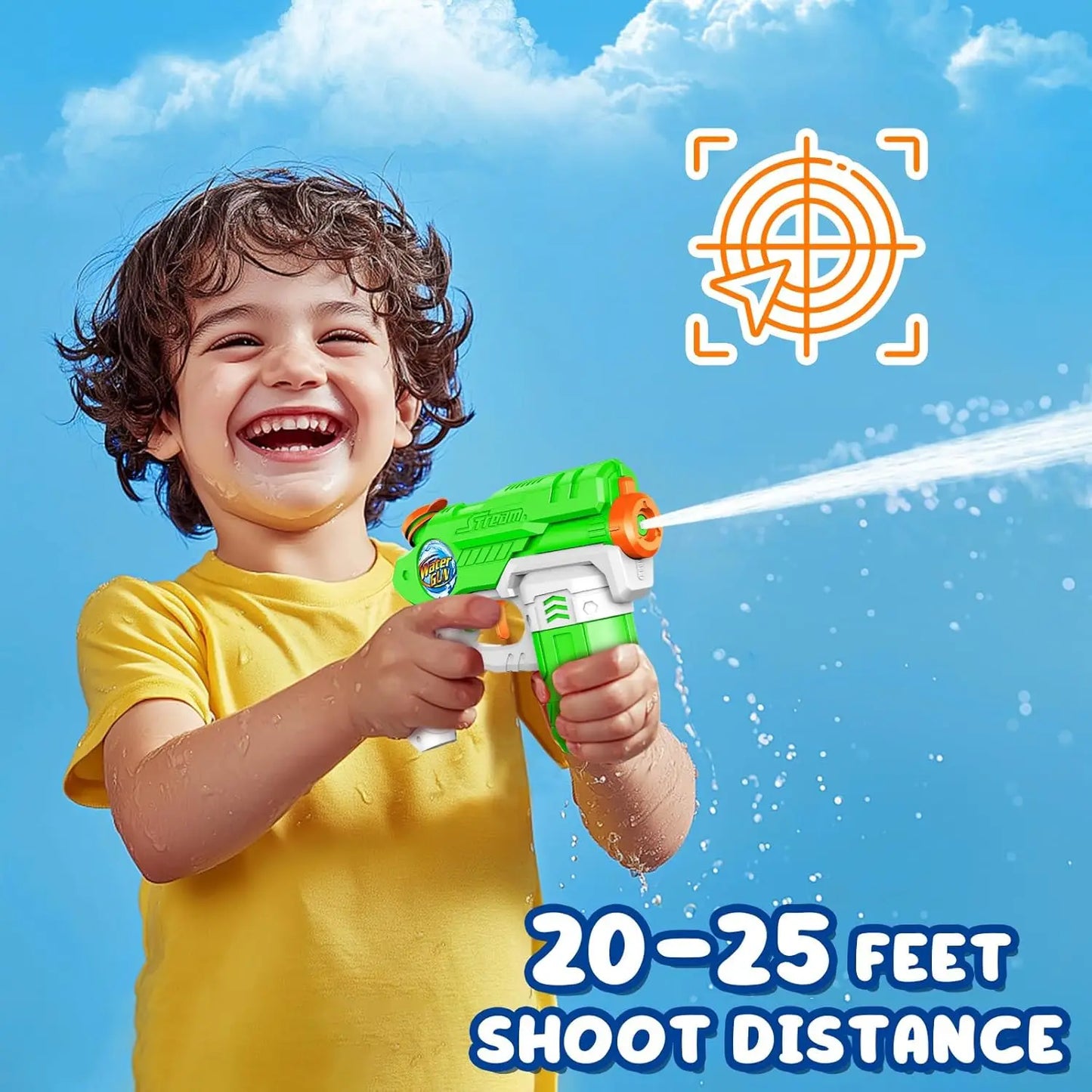 6-Pack Water Guns for Kids and Adults, Long Range Squirt Toys for Pool Fun