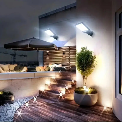 1/2/4-Pack Solar Street Lights, LED Outdoor Wall Lights, Remote Control and Motion Sensor & 3 Modes.