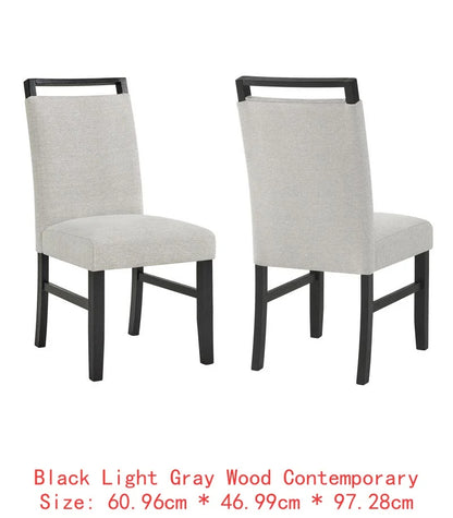 Contemporary 7pc Dining Set with White Faux Marble Rectangular Table and Full Back Upholstered Chairs.