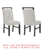 Contemporary 7pc Dining Set with White Faux Marble Rectangular Table and Full Back Upholstered Chairs.
