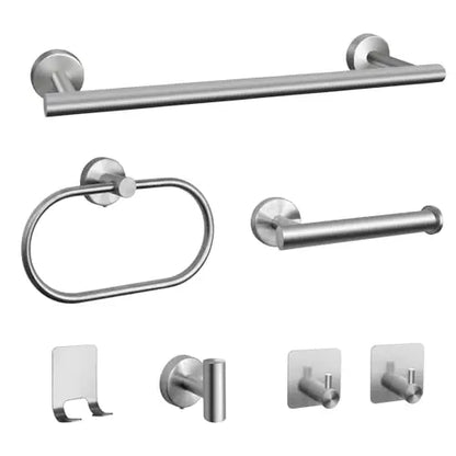 Bathroom Hardware Set 7Pcs Bathroom Towel Rack, Hand Towel Bars Toilet Paper Holders, Towel Rings, Robe Hooks