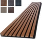 4-Piece 96" x 12.6" Soundproof Wood Slat Wall Panels, Acoustic Noise Cancelling Interior Decor Teak