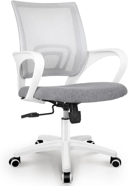 NEO CHAIR Black Mesh Gaming Office Chair Mid Back Lumbar Support Adjustable Height, Swivel.