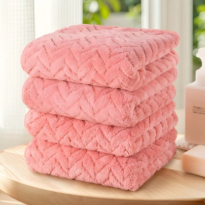 Solid Color Towel Set of 4pcs, Ultra Soft   Highly Absorbent, 4 Color Options.