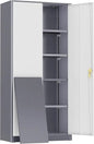 Metal Storage Cabinet, Garage Cabinets and Storage System with Doors and Shelves.