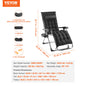 Zero Gravity Chair, Recliner Lounge Chair Adjustable with Cushion Footrest & Cupholder.