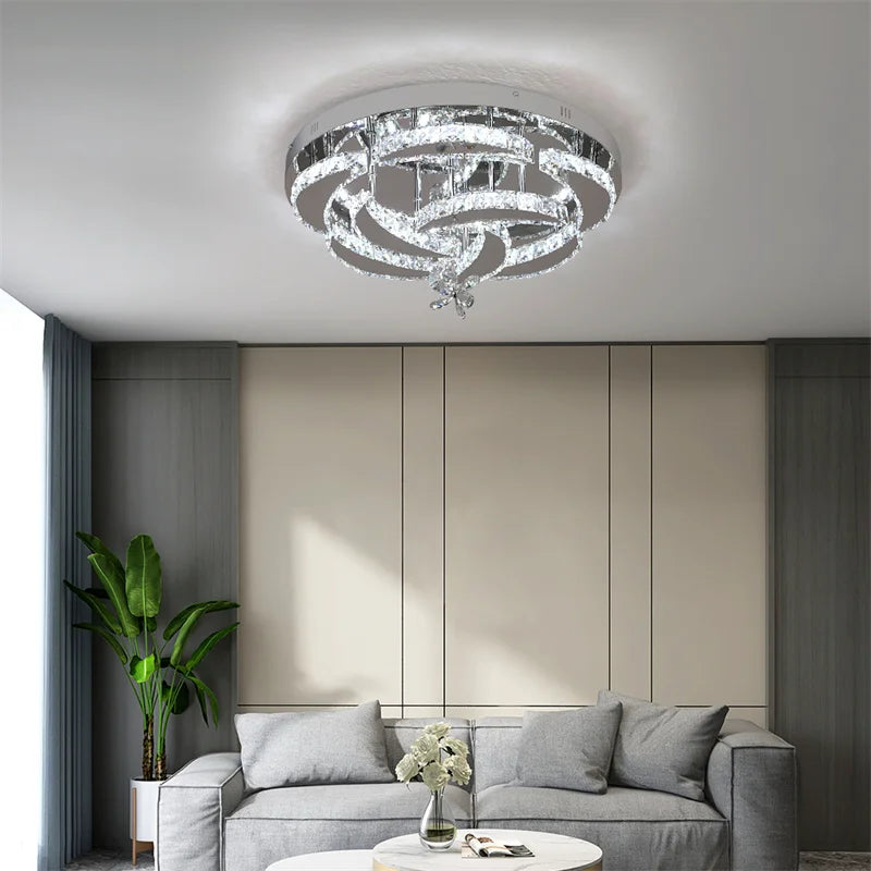 Crystal Ceiling Lamp Led Chandelier Modern Pendant Lighting Fixture.