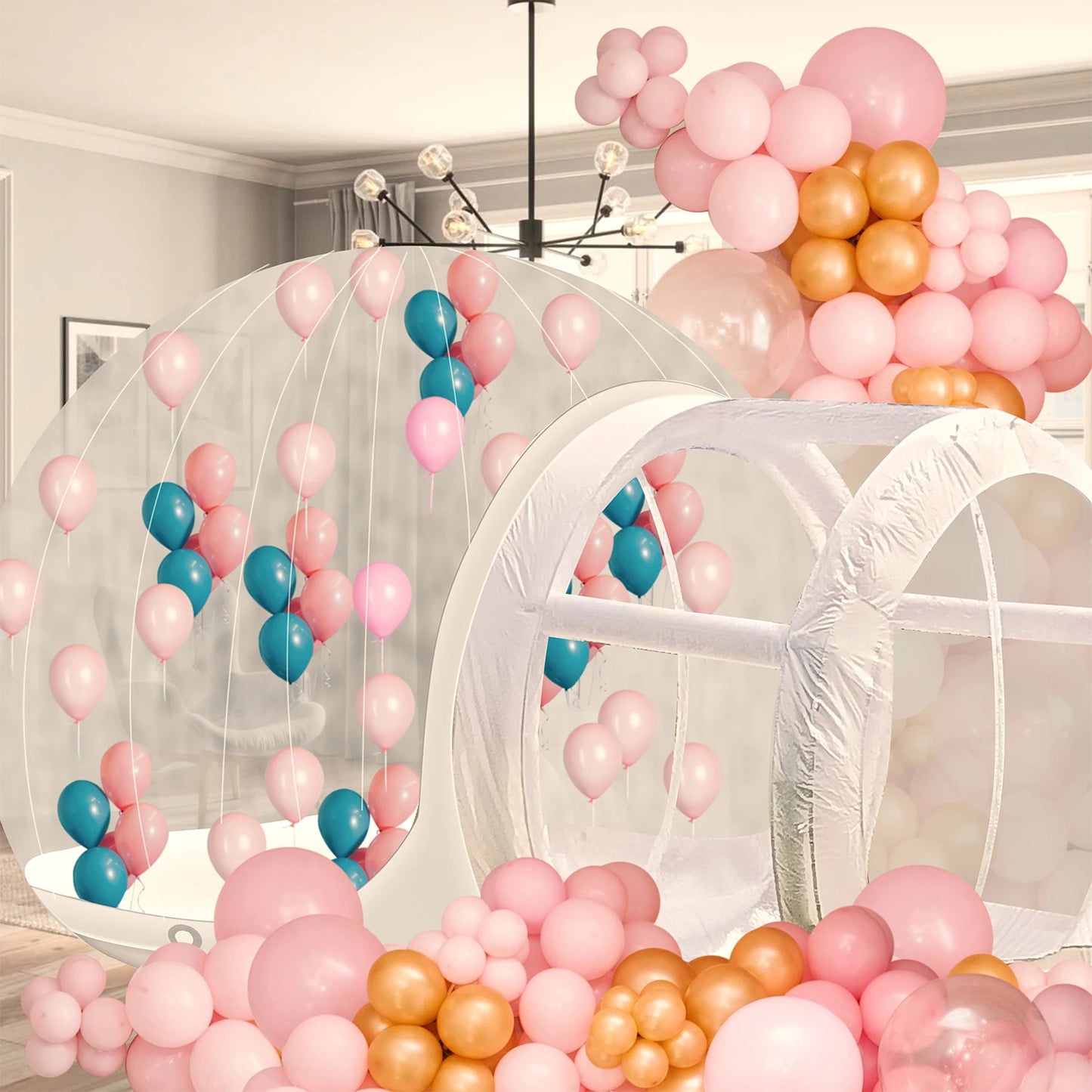Inflatable 10FT PVC Bubble House Inflatable Children's Toys Outdoor Castle With 750W Air Blower 100 balloons