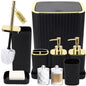 Accessories Set Gorgeous Black Bathroom Set, 10PC Bathroom Accessory Set.