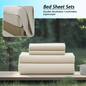 3/4Pcs soft solid color fashionable home bedding set, 1 fitted sheet, 1 flat sheet, 1/ 2 pillowcases
