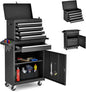 Rolling Tool Storage Cabinet with Enhanced Packaging, Detachable Top Toolbox, Metal Tool Cart.