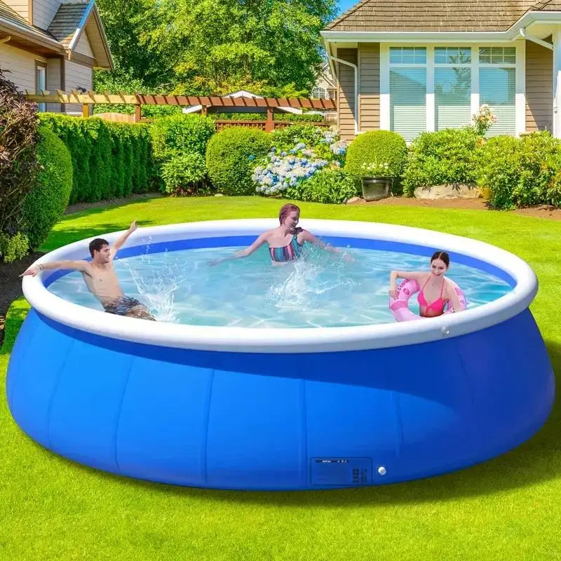 Inflatable Pool 244x63 Butterfly Coil Mesh Pool for Kids and Adults, Outdoor Fun, Easy Setup.