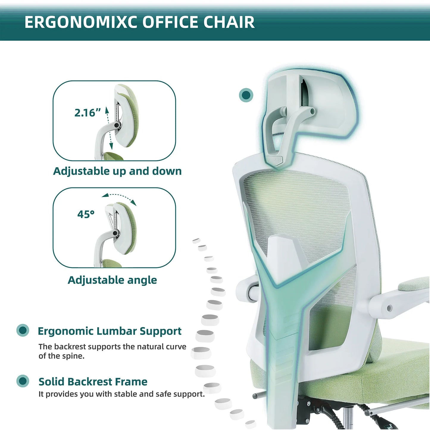 Ergonomic Reclining High Back Mesh Rocking Gaming Chair.