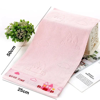 Pure Cotton Children's Towel, Soft Absorbent Baby Face Wash Towel for Kids.