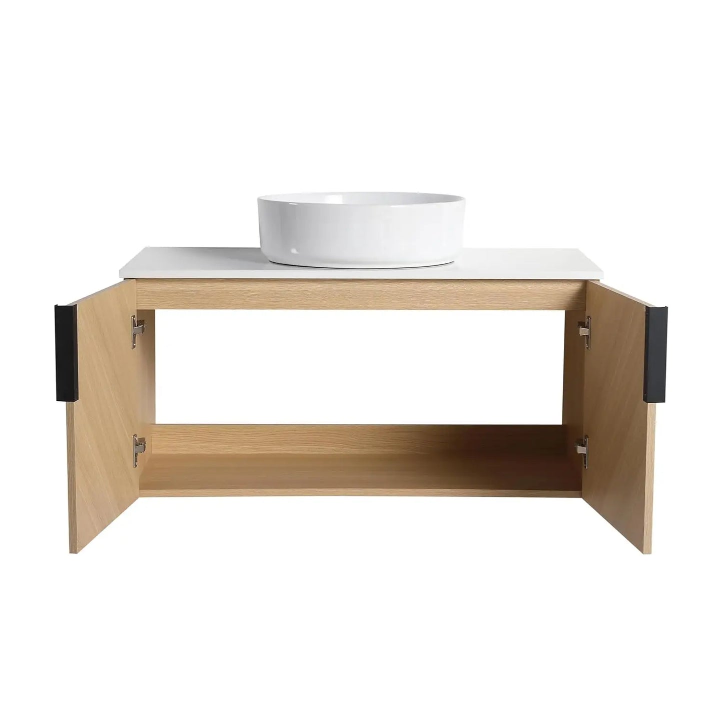 36 Inch Floating Bathroom Vanity with Sink Top Combo, Wood Single Sink.