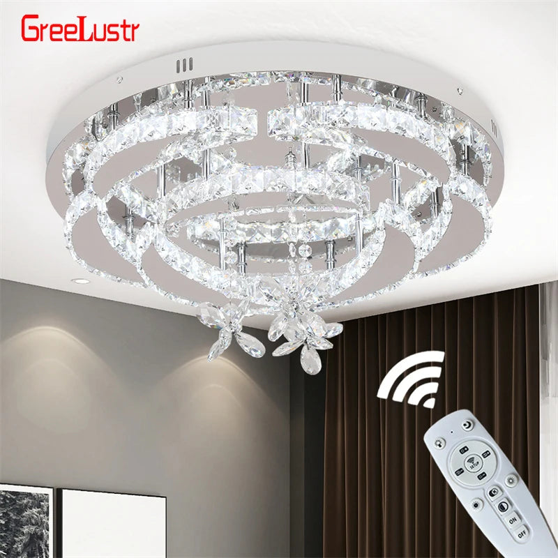 Crystal Ceiling Lamp Led Chandelier Modern Pendant Lighting Fixture.