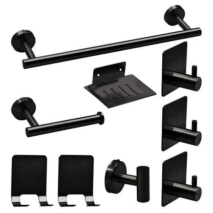 Bathroom Hardware Set 7Pcs Bathroom Towel Rack, Hand Towel Bars Toilet Paper Holders, Towel Rings, Robe Hooks