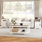 3-Piece Farmhouse Living Room Table Set with Coffee Table, 2 End Tables, Charging Station & USB Ports.
