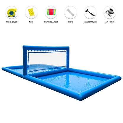 33ft Inflatable Volleyball Court Outdoor Water Pool for Sports Game, children's playground.