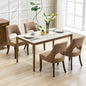 Wooden Dining Chairs Set of 4, Mid Century Modern Chenille Upholstered.