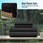 3/4Pcs soft solid color fashionable home bedding set, 1 fitted sheet, 1 flat sheet, 1/ 2 pillowcases