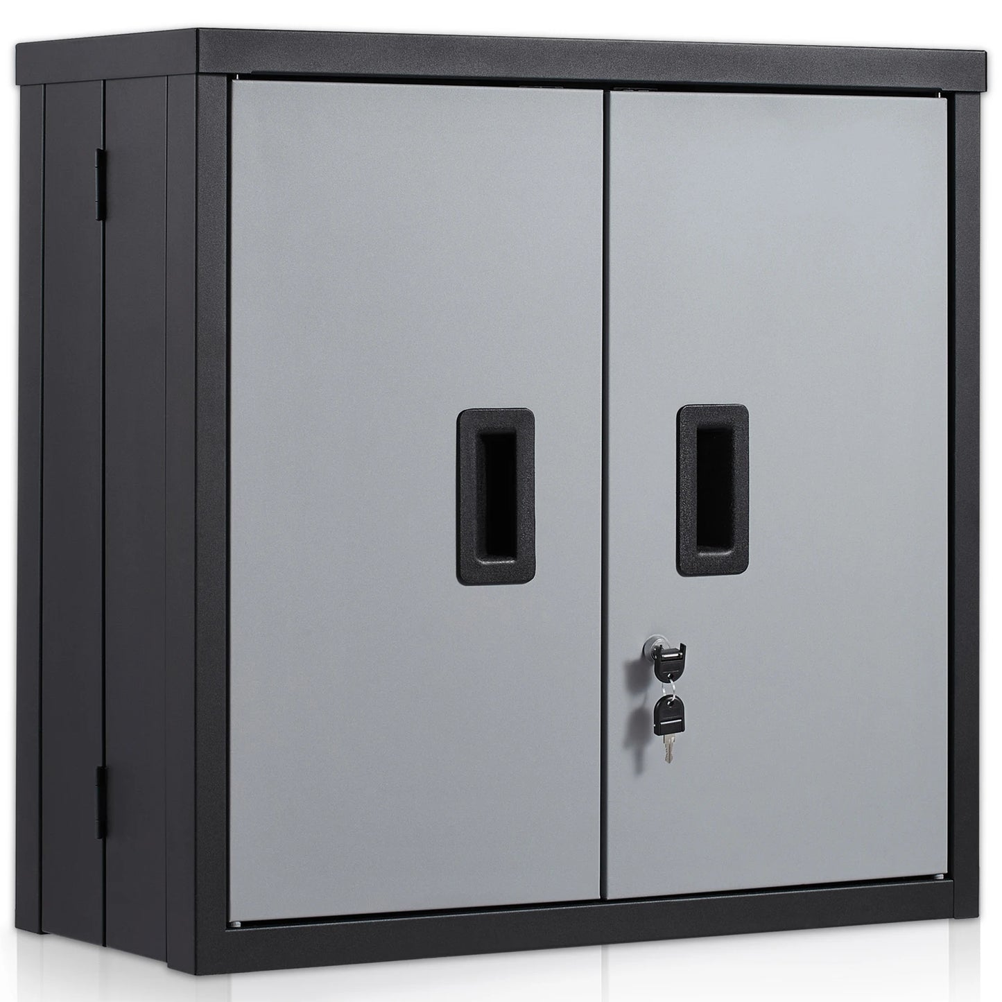 Foldable Wall Cabinet Metal Garage Locker Mounted Tool Chest Adjustable Shelf Magnetic Door.