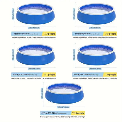Inflatable Pool 244x63 Butterfly Coil Mesh Pool for Kids and Adults, Outdoor Fun, Easy Setup.