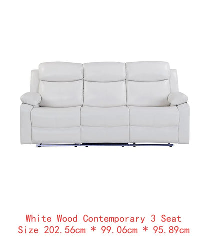 3-Piece Reclining Sofa Set with LED Lights – Sofa, Loveseat & Recliner for Living Room.