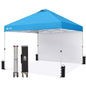 10x10 Pop Up Canopy with 1 Side Wall - Tent with One Push Setup - Outdoor Sun Shade for Events.