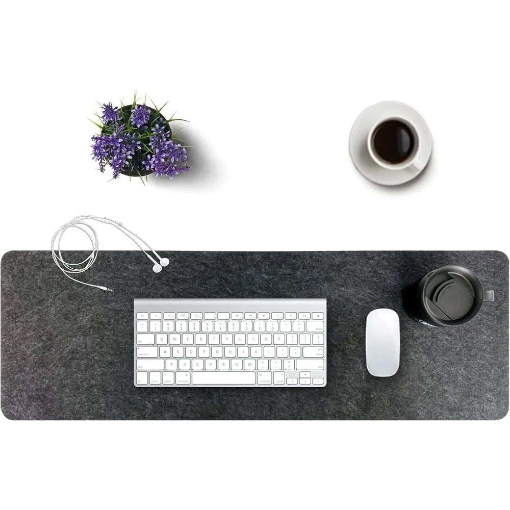 Felt Desk Computer Mat, Large Felt Mouse Pad and Keyboard Desk Protector for Office.