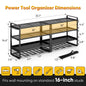 Power Tool Organizer Wall Mount, Extended Large Heavy Duty Drill Holder, 4 Layer Garage and Storage.