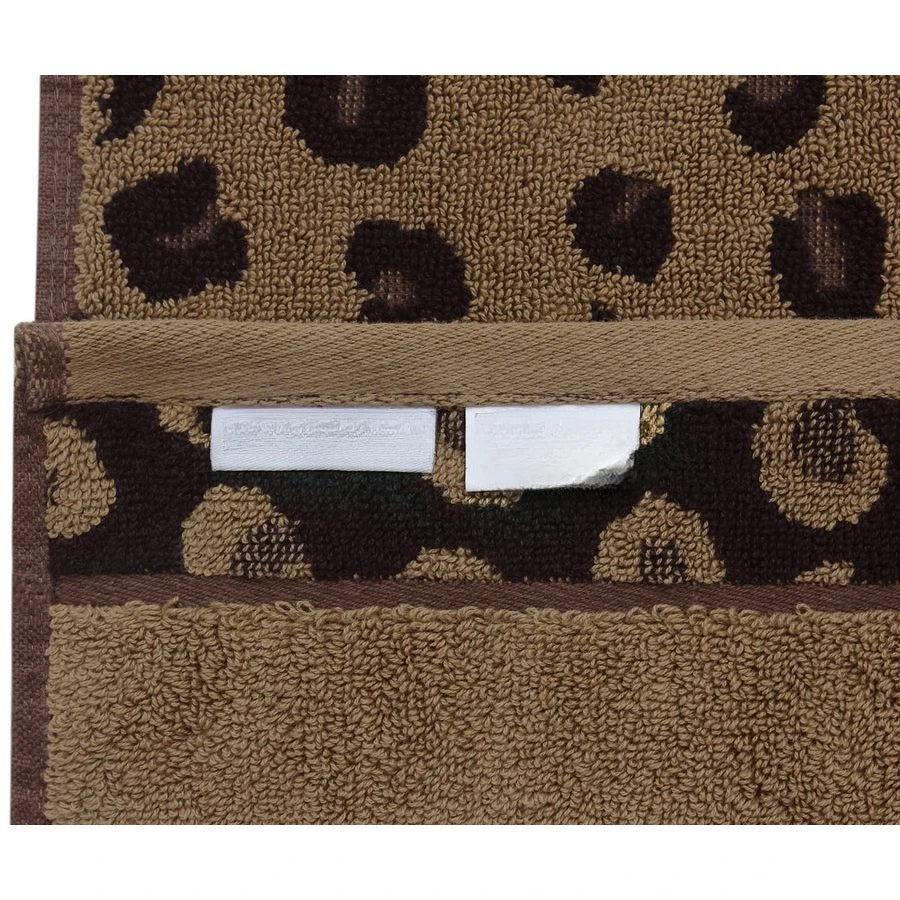 6 Piece Towel Set Animal Print Leopard Cheetah, 100 Cotton Jacquard 2 Bath Towel, 2 Hand Towel, 2 Washcloths.